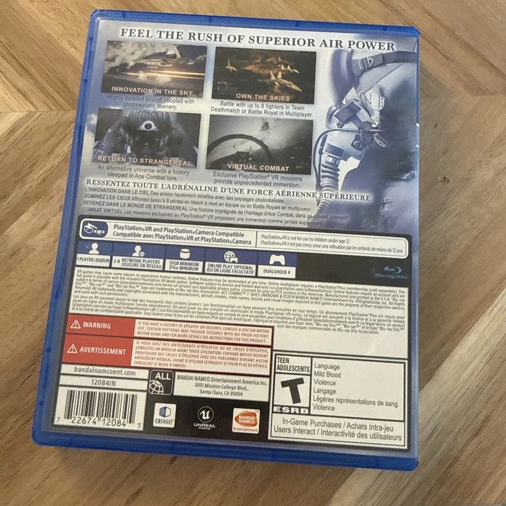 Ace Combat 7 Skies Unknown‎ VR PlayStation 4 PS4 Tested Working Video Game